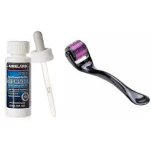 Combo Crescimento Capilar e barba: Minoxidil Kirkland + Dermaroller